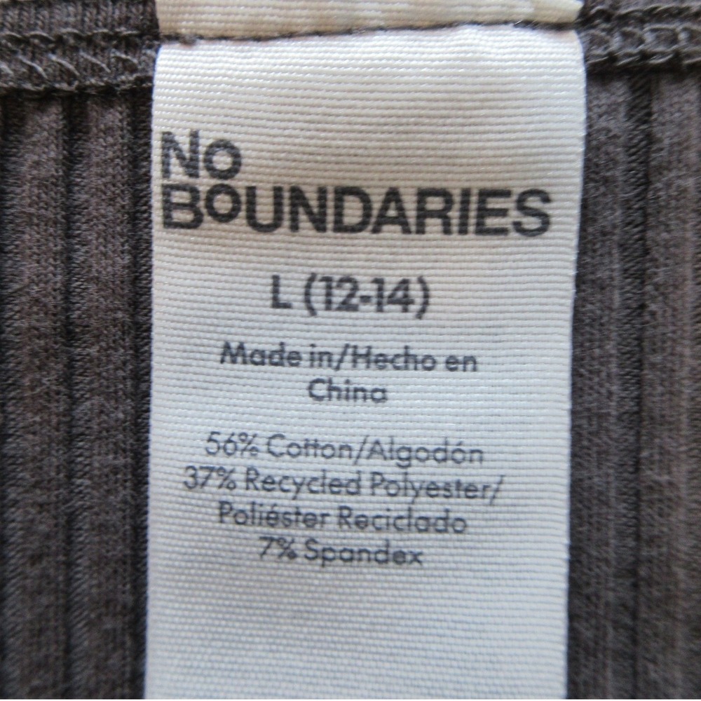 Ribbed Shirttail Henley Top Y2K Vibe Scoop Neck Sz Large Charcoal Gray Shirt NWT - Picture 7 of 11